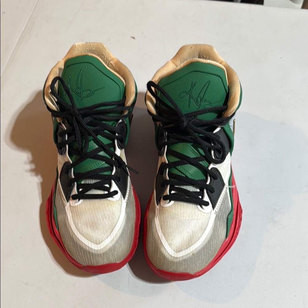 Nike Kyrie Green and Red High-Top Sneakers
